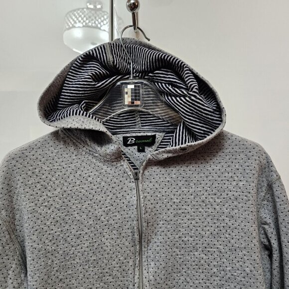 Super Soft  Polka-dot Cardigan Sweatshirt 100% Cotton Hoodie - Picture 3 of 11